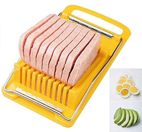 KOOWAI Luncheon Meat Spam Slicer,Egg Cutter,Multi-Purpose Kitchen Tool for,Bananas, Avocados,Vegetables Dishwasher Safe, Rust-Resistant Food Prep Accessories (Only Suits Soft Cheese,No Bony Foods)