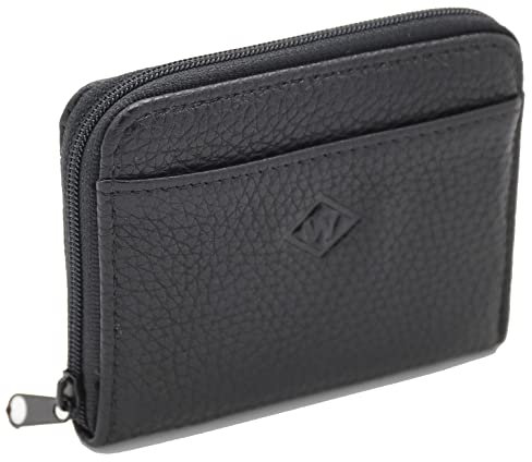 Van Der Rich ® - Mini Porte Monnaie en Cuir avec Porte-clés - Femme (Noir)