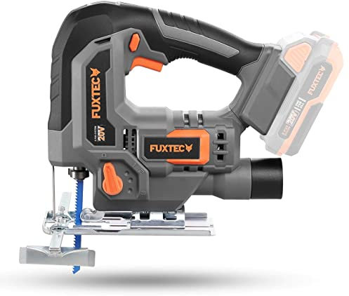 FUXTEC 20V Akku Stichsäge FX-E1JS20 – Schnittwinkel ± 45° – Hublänge 25,4mm – stufenlos regelbare Geschwindigkeit mit Pendelhubfunktion (ohne Akku & Ladegerät)
