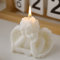 2 velas de ángel blancas perfumadas de soja, velas para tartas, velas estéticas talladas a mano para decoración del hogar, baño, dormitorio, decoración de boda