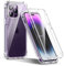 SURITCH Clear Case for iPhone 14 Pro Max【Built in Screen Protector】 360 Full Body Protection Hard PC+Soft TPU Rubber Bumper Rugged Case Protector Cover for iPhone 14 Pro Max 6.7 Inch (Clear)