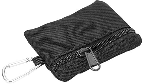 EDC Molle Pouch, Langlebiges Mini-Wallet-Schlüsselkartenetui EDC Pouch Bag Geldbörse Tragbar mit Clip (Schwarz)