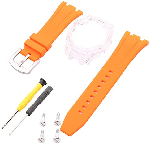 FACLE Modifiziertes Harz-Uhrenarmband, Ersatzteil, passend für Casio G-shock GA-2100 GA-2110 GA-B2100 Outdoor wasserdichte Sport-Silikon-Uhrenarmbänder, Armband-Zubehör