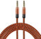 sourcing map Aux Cable 3.5mm Male to Male Nylon Braided 10Ft 4 Pole Hi-Fi Stereo Sound Auxiliary Cord Orange for Earphones, Smart Phones, Home/Car Stereos, Speakers, Computers