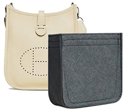 Lckaey Filz-Organizer-für Hermes Evelyne III tpm gm Bag Insert Mini 16 29 33 Tasche Geldbörse Organizer Y003 Grau-S
