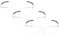Honeywell 1015370 A800 Sporty Safety Eyewear Frame with Clear Anti-Scratch Lens, Translucent One Size,Clear/Translucent (Pack of 3)
