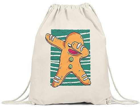 Hey!Print Lebkuchen Turnbeutel Gymsack Kekse Merry Christmas Frohe Weihnachten Advent Festtage Weihnachtsgebäck Süßigkeiten