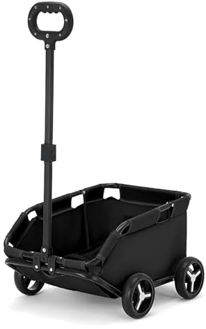 Dog Stroller 4 Wheels Folding Dog Cart Pet Stroller for Travelling Shopping Walking Playing for Small Dogs Cats (Black)