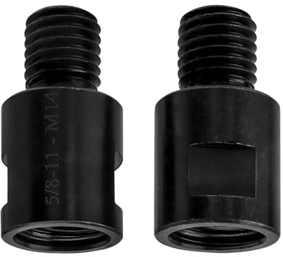 Gasea 2Pcs 5/8-11 Female to M14 Male Angle Grinder Attachment Rotary Polisher Adapter Converter