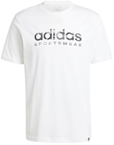 adidas Homme Camo Linear Graphic Tee, White/Grey, L