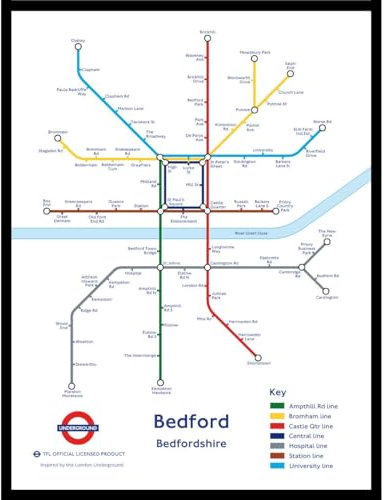 The Happy Puzzle Company - Bedford Underground Jigsaw Map 1000 Pieces - Jigsaw Puzzles for Adults 1000. This is an official Transport For London licenced product.