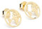 925 Sterling Silber Ohrringe mit Weltkugel - Geschenkidee für Reisende - Made in Italy - Modell Bogotá (Gold)