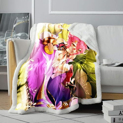 CHTLIFQ 3D Bettwäsche Genshin Impact Dori Fleece Überwurfdecke Bett Couch Sofa Weiches Sherpa Alle Jahreszeiten Kinder Teenager Junge Jungen Mädchen 59 x 78,7 Zoll Sherpa (150 x 200 cm)