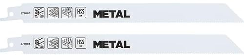 kwb Bimetall-Säbelsägeblatt für Metall, 152mm (geeignet für Aluminium, Blech, Bauholz, stabiles Bimetall, hohe Elastizität, gefräste und geschränkte Zahnung, durchgehärtet, ½'' Universalschaft)