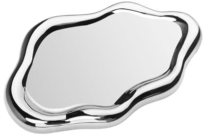 Vassoio Portaoggetti, Ceramica a forma di nuvola Svuotatasche Design Moderno Vassoio, Centro Tavola Soprammobili Moderni Ingresso Piatto Decorativo Portata Portacandele(Medio 7.7×5.3in Argento)