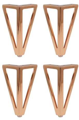 Metal Furniture Feet Triangle Cabinet Legs Replacement Feet for Table Sofa 4PCS Rose Gold Furniture Hardware Hardware