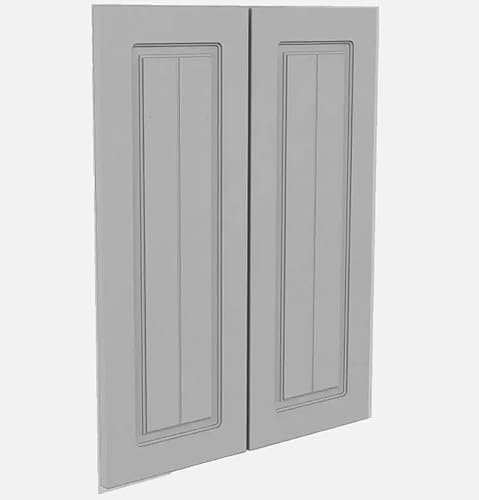 Country Shaker Kitchen Cabinet Door (Pair) W275mm - Grey