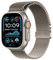 Apple Watch Ultra 2 (GPS + Cellular 49 mm) Smartwatch, Sportuhr mit Titangehäuse in Natur und Milanaise Armband in Titan Natur (L). Fitnesstracker, präzises GPS, Actiontaste, CO₂ neutral