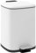 HOMCOM Poubelle de cuisine 12L avec couvercle à fermeture douce poubelle à pédale poubelle anti-traces de doigts et seau intérieur amovible, blanc