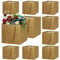 LVNRIDS 10 PCS Gift Bags 7.9 inch Square Medium Paper Tote Treat Bag for Wedding Birthday Christmas Party Shopping Flower Bridesmaid Graduation Gold