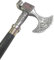 Handmade Wooden Black Plain Walking Stick Cane with Victorian Silver Brass Axe Head Handle Cane