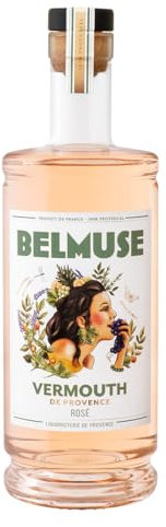 Belmuse Rosé Wermut – Vermouth aus der Provence mit Kräutern und Zitrus, 500 ml, 17% Vol.