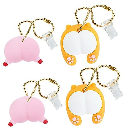 Uonlytech 4stücke Staubschutzstecker Für Handy Kompatibel Mit iPhone Ladeanschlussabdeckung Aus Robuster Material Cartoon-Design Schutz Gegen Staub Und Wasserflecken