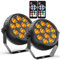 Starlitflow 2PCS Par LED Sans Fil RGB 12 LED, 2200mAh Projecteur LED Batterie Rechargeable avec Télécommande, 4-6h Autonomie Lumière de Scène pour Bars DJ Discos Mariages Halloween Noël