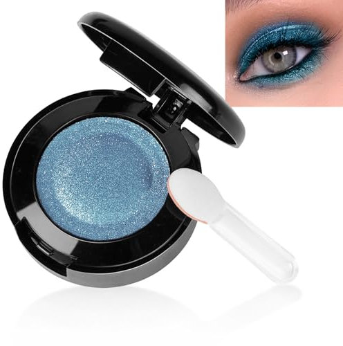 LOPHE Lidschatten, Eyeshadow Highlighter, Glitzer Eye Shadow Schimmernder Lidschatten Wasserfest, Langlebig, Hochpigmentiert, Feine Textur, 9-Tiefblau