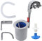 Asixxsix Pool Skimmer, Kunststoff grau Wand montiert Auto Pool Skimmer, Oberirdische Pool Skimmer Auto Skimming Blätter feinen Schmutz und Wasser Absorption für Schwimmbad