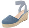womens wedge sandals Wide Fit Sandals for Women Open Toe Walking Slides Lightweight Arch Support Summer Comfortable Casual Slip on Slippers Fashion Thick Cushion Slippers Indoor Blue 7.5