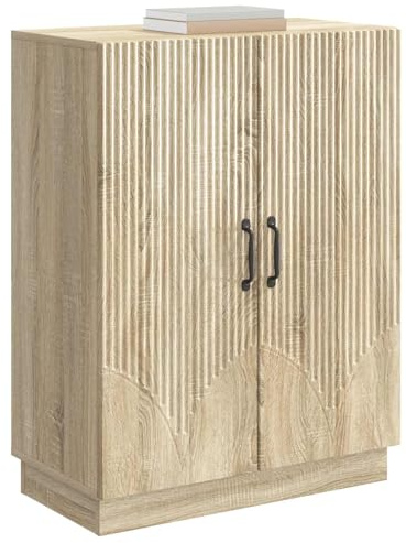 vidaXL Sideboard Sonoma-Eiche 66 x 34,5 x 87 cm Holzwerkstoff, Moderner Speisezimmer-Buffet, rechteckige Sideboard-Aufbewahrung, schickes Möbel, Elegante Essentials