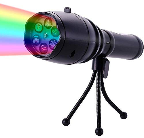 SZRWD linterna proyector LED, proyector de linterna portátil, juguete para niños con 12 patrones de diapositivas para Halloween, Navidad, Pascua, cumpleaños, fiesta