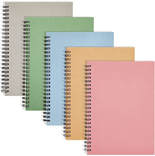 Paper Junkie Notizbuch, Kraftpapier, 5 Stück, 15 x 20 cm, 5 Farben