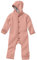 disana WALK-OVERALL, 100% Bio-Merinowolle GOTS, IVN Best | mit Umklappbündchen | Newborn Baby Kleinkind Kind Unisex | Made in Germany | Rosé Gr. 50-56