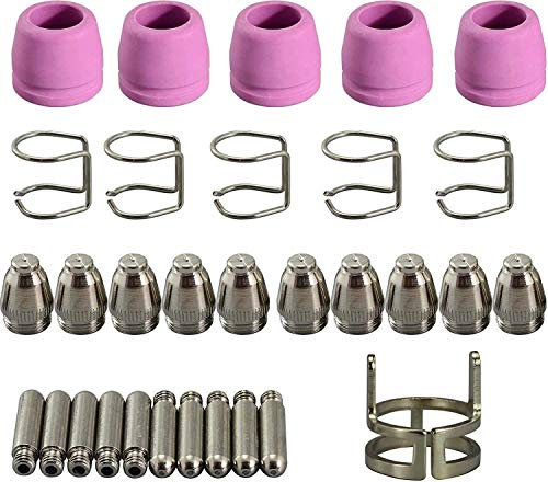 RIVERWELD WSD-60P WSD-60 60p Plasma schneider Torch Tipps 1,2 mm 60ampf plasma-Elektrode mit Hafnium Drahtkit Pilot Bogen Starten Verbrauchs material 31 Stück