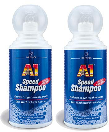 ILODA 2X 500ml Dr. Wack A1 Speed Shampoo, Autoshampoo Konzentrat, Autowaschmittel mit Aktivschaum biologisch abbaubar, löst schonend auch Insektenreste und Bienenkot