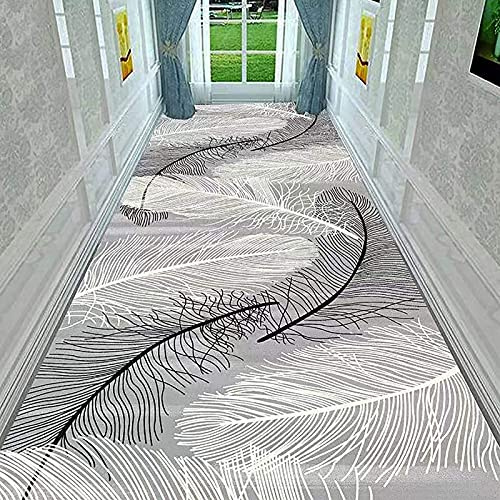 YJRBZ Läufer-Teppich für Flur Grey, Passage-Teppiche Läufer für Flur-Treppen, 1m / 1,5m / 2m / 2,5m / 3m / 3,5m / 4m / 4,5m / 5m / 5,5m / 6m Lange schmale Carrycert (Size : 80×600cm)