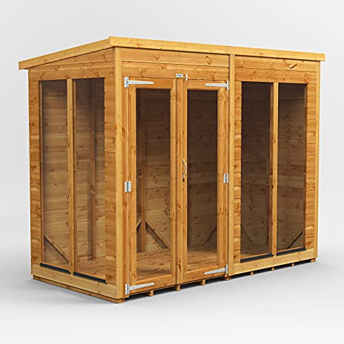 Power Schuppen Sommerhaus 8x4 Pultdach Holz Gartenhaus 20 x 10 cm