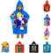 Kinder Bade-Poncho mit Kapuze, 55x110cm, versch. Motive - König der Löwen, PJ Masks, Batman, Minnie Mouse, Cars, LOL Surprise, Top Wings, Sam Badeponcho Handtuch Bademantel Poncho (Feuerwehrmann Sam)