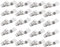 BOBOZHONG Porta Badge con Clip,20 PCS Clip per Badge in Metallo, Clip per Badge in Metallo con Cinturini in PVC Trasparente per Carte d'identità e Porta Badge Targhette con Nome, Badge da Lavoro