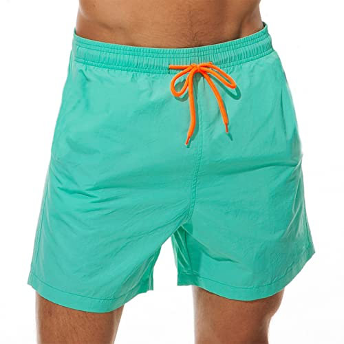 Traje de baño disolvente, Pantalones Cortos de Broma, Regalo Divertido para Hermano, Novio, Despedida de Soltero, Fiesta en la Playa en la Piscina, Azul Cian, X-Large