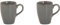 palmer Antigo blue Kaffeebecher â€“ 2er-Set, Porzellan, 30 cl, 10,5 cm hoch, grau blau, Oberfläche glänzend mit fein brauner Umrandung, für heiße und kalte Getränke, spülmaschinenfest
