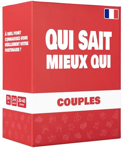The World Game Qui Sait Mieux Qui - Jeu de Société pour Couple - Qui Connaît l'autre Le Mieux ? - des Cartes pour Une Soirée Anniversaire ou Cadeau de Saint-Valentin pour Homme et Femme Adultes