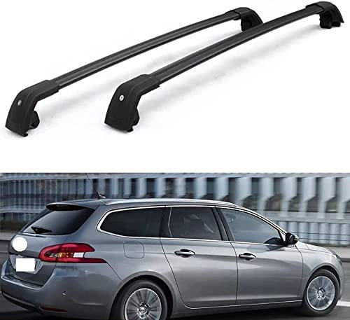 2 Stück Auto Dachträger Querstangen für Peugeot 308 SW 2007-2019, Relingträger Dachgepäckträger und Dachboxen LastenträGer ZubehöR