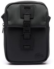 Lacoste Herren Beuteltasche VERTICAL CROSSOVER BAG, Handtasche,Umhängetasche,Schulterriemen,Tunnelzug,SCHWARZ (000),Einheitsgröße (One Size)