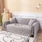 Homxi Überzug Sofa 1 Sitzer,90x210CM,Couch Überzug Einfarbig mit Spitze Sofaüberwurf Chenille Handtuch Sofa Grau Sofahusse Universal