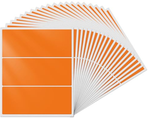 YIKIADA Orange Rechteckig Etiketten 102 × 51 mm Selbstklebend Groß Lager Klebeetiketten Wasserdicht Aufkleber für Marmelade Beschriften Adressetiketten 60 Stück