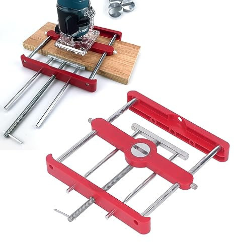 Candeon Guida per Perforazione, Kit Maschera Di Centraggio Autocentrante Dima per Spinatura Legno, Elliptical Guida Di Foratura Maschera per Mortasa E Tenone per Fresatrice per Lavorazione Del Legno