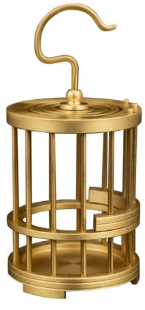 DONGKER Gold Deko für Wohnzimmer, Hohle Vogelkäfig Ornament, Schnickschnack aus Messing zum Aufhängen, Heimdekoration Weinschrank Schlafzimmer Zimmer Dekorationen